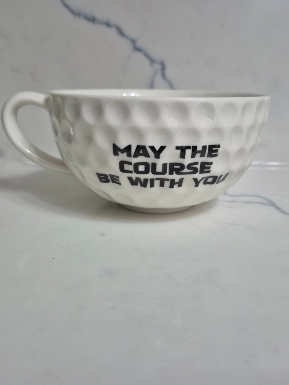 "May the Course Be With You" Giant Golf Ball Shaped Mug